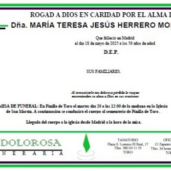 MARÍA TERESA JESÚS HERRERO MONTERO