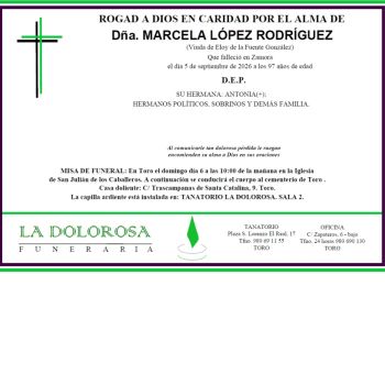 Dña. MARCELA LÓPEZ RODRÍGUEZ