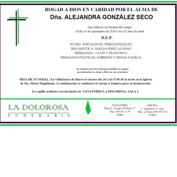 Dña. ALEJANDRA GONZÁLEZ SECO