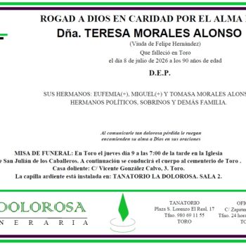 DÑa. TERESA MORALES ALONSO