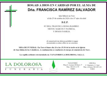 Dña. FRANCISCA RAMÍREZ SALVADOR